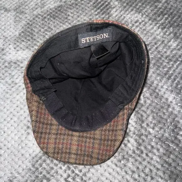 Stetson Men's Vintage Flat Hat Cap Wool Tweed Lining Dressy Stylish Unisex - Picture 6 of 9